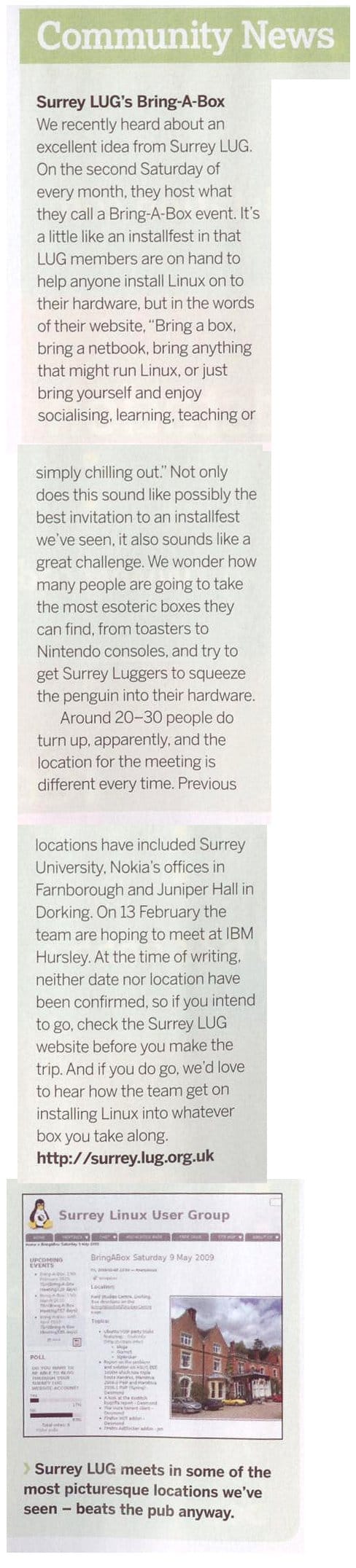 Surrey LUG featured in Linux Format Magazine!